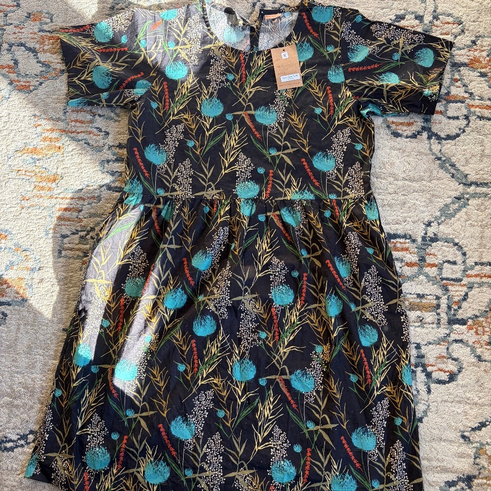Karma East Mabel Dress – Thistle Print – NWT – Structured Cotton – Size M